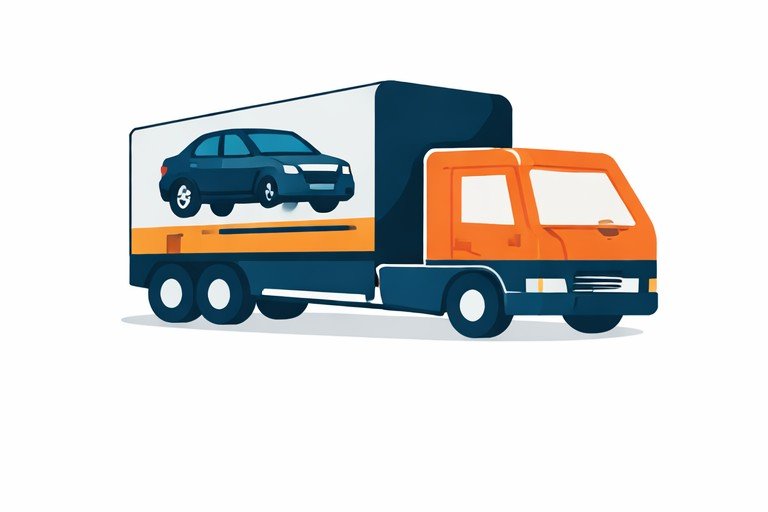 Car transport truck carrying vehicle for safe relocation service in India